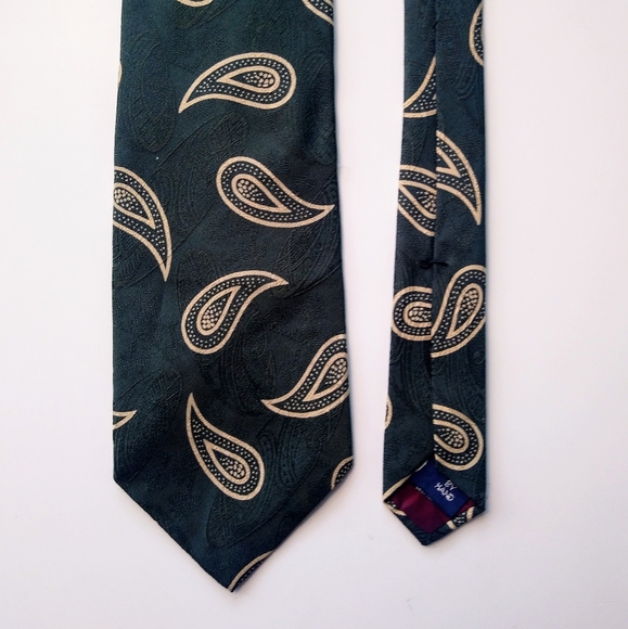 VTG Polo Ralph Lauren Embossed Paisley 100% Silk - Picture 2 of 4